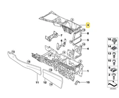 Bmw X6 E71 E72 Centro Konsolės Dekoratyvinės Plokštės Tvirtinimas Originalus 51169130093