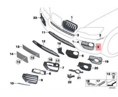 Bmw X6 E71 Kairysis Atviras Grotas Originalus 51117312603