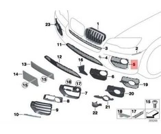 Bmw X6 E71 Kairysis Atviras Grotas Originalus 51117312603