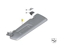 Bmw X6 F16 Dešinės Pusės Saulės Apskaičio Atrama Su Veidrodėliu Originalus 51167369138