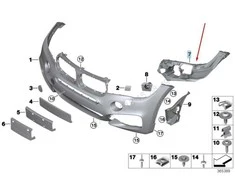BMW X6 F16 Priekinis Kairysis Stiklo Įdėklas Originalus 51118056503