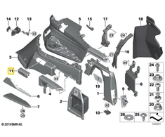 BMW X7 G07 Dešinės Svorio Akies Dangtis Originalus 51479495502
