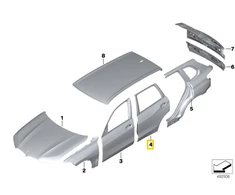 BMW X7 G07 Galinė Kairė Durų Originalus 41528738557