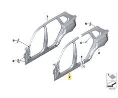 Bmw X7 G07 Kairysis Stulpelis Su Rokera 41007955085