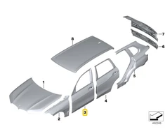 BMW X7 G07 Priekinis Kairysis Durų Vėžimas Originalus 41518738555