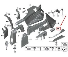 Bmw X7 G07 Uždenkite Blakstienų Akį Kairėje Originalus 51479495527