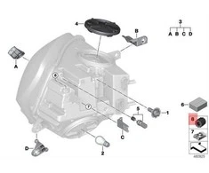 BMW Xenon priekinių žibintų dangtelio sandariklis Originalus 63117489213