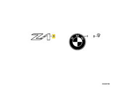 Bmw Z1 Roadster Emblema 07 1988 06 1991 Originalus 51142290765