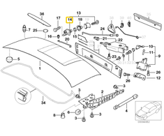 BMW Z3 E36 1994 2002 Verschluss Mit Code Originalus 51248269957