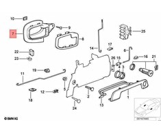 Bmw Z3 E36 Durų Rankena Vidinė Kairė Pusė Originalus 51218407531