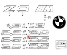 Bmw Z3 E36 Emblema 1998 2000 Originalus 51148412856