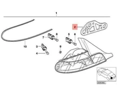 BMW Z3 E36 Galinės Šoninės Žibintų Dichtung Originalus 63218386162
