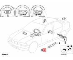 BMW Z3 E36 Gleichschaltung EWS Steuergeraet Originalus 51219069575