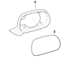 Bmw Z3 E36 Spiegelglas Plan Originalus 51168397878