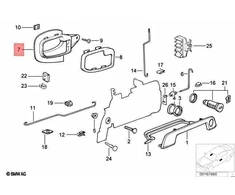 BMW Z3 E36 Vidinė Dešinioji Durų Rankena Originalus 51218407532