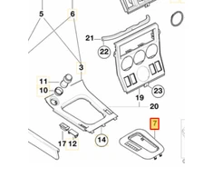 BMW Z3 Roadster E36 pavarų perjungimo svirties dangtelis RHD originalus 51168397822