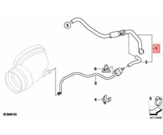 Bmw Z4 E85 E86 Vakuumo Valdymo Siurbimo Purkstuvas Su Linijomis Originalus 11617836601