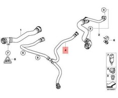 BMW Z4 E85 Radiatorio Aušinimo Šlaunelis Originalus 17127541077