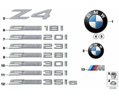 BMW Z4 E89 Etiketas 2011 2016 Originalus 51147288175