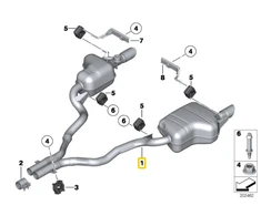 BMW Z4 E89 Galinio Išmetimo Sistemos Originalus 18307647050
