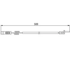 Bosch Įspėjamasis Kontaktas Mercedes Benz Ml 230 Ml 270 Cdi Ml 320 Ml 400 Cdi Ml 500 Stabdžių Trinkelių Nusidėvėjimas A0004200324 A0004200424