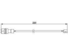 Bosch Įspėjamasis Kontaktas Porsche 928 4.7 S 5.0 S S4 Stabdžių Trinkelių Nusidėvėjimas 928 613 425 00 928 613 425 01