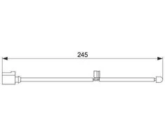 BOSCH įspėjamasis kontaktas, stabdžių trinkelių nusidėvėjimas 1987474563 7L0907637C