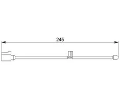 BOSCH įspėjamasis kontaktas, stabdžių trinkelių nusidėvėjimas 1987474563 7L0907637C