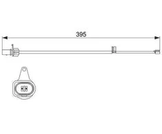 Bosch Įspėjamasis Kontaktas Stabdžių Trinkelių Nusidėvėjimas Audi A5 B8 Coupe A4 B8 Avant R8 Coupe R8 Spyder 4F0 910 115 4F0 910 115A