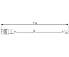 Bosch Įspėjamasis Kontaktas Stabdžių Trinkelių Nusidėvėjimas Porsche 944 2.5 2.5 S 2.5 Turbo 2.7 944 351 611 611 944 351 611 611 944 351 611 611