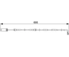 BOSCH įspėjamųjų kontaktų rinkinys, stabdžių trinkelių nusidėvėjimas 1987473050 34356792561