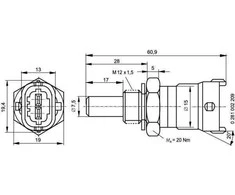 Bosch Jutiklis Aušinimo Skysčio Temperatūros Alfa Romeo 145 146 156 Fiat Ducato IVECO Daily 7701035040 7701035041 7701035042