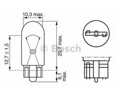 BOSCH lemputė, valstybinio numerio ženklo apšvietimas 1987302217 07119978372