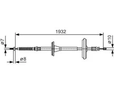 BOSCH rankinio stabdžio trosas 1987482021 12801833