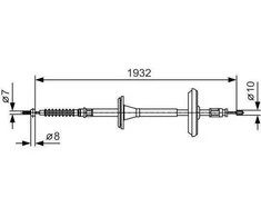 BOSCH rankinio stabdžio trosas 1987482021 12801833