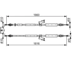 BOSCH rankinio stabdžio trosas 1987482671 31340068
