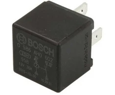 Bosch Relė Alfa Romeo 75, BMW 5, BMW 7, Fiat Croma, Fiat Bravo, Jaguar XJ, Kia Sportage, Lancia Thema, Mercedes-Benz G-Class, Mercedes-Benz Sprinter, Mercedes-Benz T1, Mercedes-Benz T2, Mercedes-Benz Vario, Mercedes-Benz Vito, Opel Astra, Opel Corsa, Opel Meriva, Opel Omega, Opel Vectra, Opel Zafira, Puch G, Rover 200, Rover 800, Rover Montego