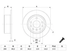BOSCH stabdžių diskas 0986478430 90509590