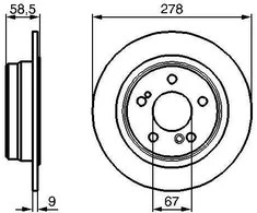 Bosch Stabdžių Diskas Mercedes-Benz SL Convertible 300SL 320 500 Benz W201 E 2.5-16 A 0004205021 0004205023 0004205025