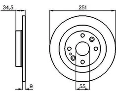Bosch Stabdžių Diskas Mazda MX-3 MX-5 323F 323C 323S 1.6 1.8 Brembo 90074001 90074002