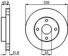 Bosch Stabdžių Diskas Mazda 323C 323S 323F 1.3 1.4 1.5 1.6 Brembo 70041022 70041023