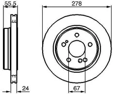 Bosch Stabdžių Diskas Mercedes Benz W124 E420 C280 C200 C230 A 002 420 00 32 A 002 420 02 32