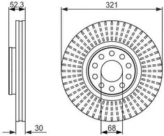 Bosch Stabdžių Diskas VW Passat B5 1.9 TDI 2.0 2.8 4motion 4B0601111A 4B0611111A