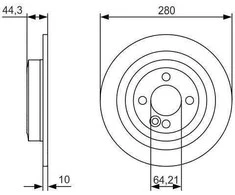 Bosch Stabdžių Diskas Mini Clubman R55 Hatchback R56 Convertible R57 Coupe R58 Roadster R59 34116757841 34116757842