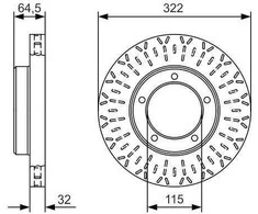 Bosch Stabdžių Diskas Toyota Land Cruiser Prado 70 J70 Amazon 4.0 4.5 TD 4.2 D 04465 04466 04465 04466