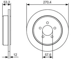 BOSCH stabdžių diskas 0986479A80 26700AJ010