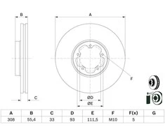 BOSCH stabdžių diskas 0986479D40 1763884