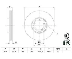 BOSCH stabdžių diskas 0986479D40 1763884