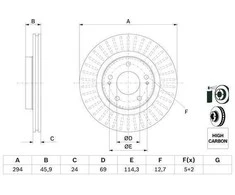 Bosch Stabdžių Diskas Citroen C Crosser Mitsubishi Outlander Lancer 4204 02 4204 02 4204 03 4204 03 4204 04