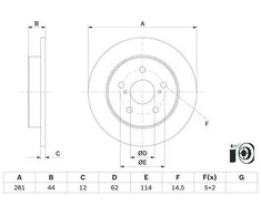 BOSCH stabdžių diskas 0986479E91 4243178010